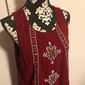 Womens red midi dress